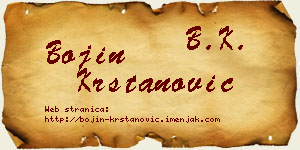 Bojin Krstanović vizit kartica